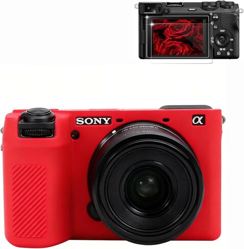 حافظة لملحقات كاميرا Sony A6700، حافظة واقية من السيليكون الناعم A6700 مع واقي شاشة، كم نحيف، خفيف الوزن، مضاد للخدش لهاتف Sony Alpha 6700 (أسود) in Kuwait