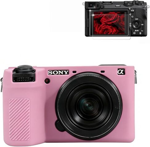 حافظة لملحقات كاميرا Sony A6700، حافظة واقية من السيليكون الناعم A6700 مع واقي شاشة، كم نحيف، خفيف الوزن، مضاد للخدش لهاتف Sony Alpha 6700 (أسود) in Kuwait