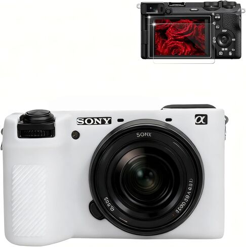 حافظة لملحقات كاميرا Sony A6700، حافظة واقية من السيليكون الناعم A6700 مع واقي شاشة، كم نحيف، خفيف الوزن، مضاد للخدش لهاتف Sony Alpha 6700 (أسود) in Kuwait