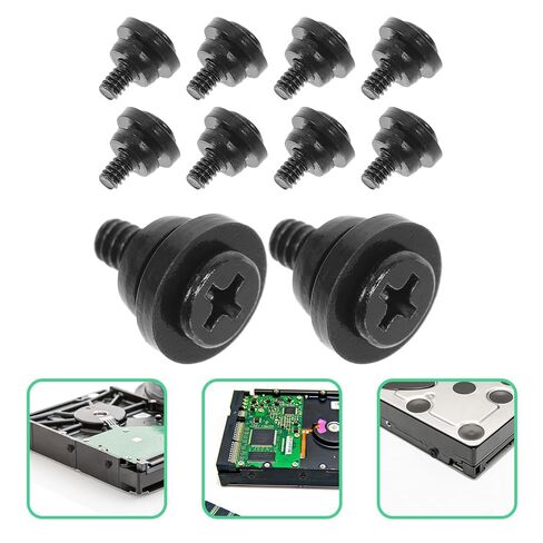 10pcs 3.5-inch Hard Disk Drive Screws with Shock Absorption for Computer Hard Drive Mounting Mechanical Fixing Accessories for PC Builders and Technicians in Kuwait