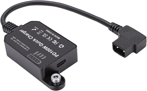ASHATA D Tap to Type C Power Adapter, PD 100W D Tap to Type C Bidirectional Quick Charger with Battery Management System, for V Mount Battery in Saudi Arabia
