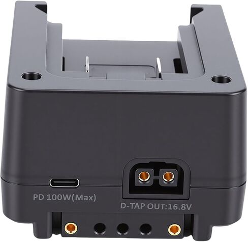 GOWENIC V Mount Battery Plate, 100W Power Tool Battery to V Lock Base Adapter PD 100W with Multiple Outputs D Tap DC USB C Multiple Output for Camera Power Supply in Saudi Arabia