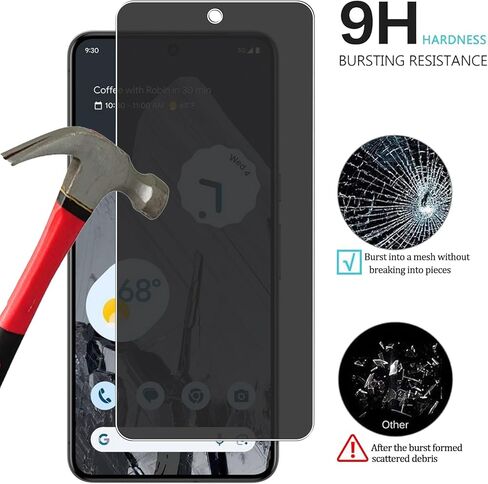 [3 Pack Privacy Screen Protector for Google Pixel 8 Pro, 9H Hardness, Anti-Scratch, Anti Spy, Tempered Glass Screen Protector for Google Pixel 8 Pro in Saudi Arabia