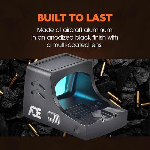 مستشعر Ade Advanced Optics RD3-030/APOLLO-PRO المنشط، يعمل بالطاقة الشمسية 4 MOA Red Dot Sight لـ Springfield Hellcat OSP/PRO، Sig P365XL Spectre Comp، Canik TP9 Elite SC، Mossberg MC2SC، Kimber R7 Mako in Kuwait
