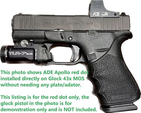 مستشعر Ade Advanced Optics RD3-030/APOLLO-PRO المنشط، يعمل بالطاقة الشمسية 4 MOA Red Dot Sight لـ Springfield Hellcat OSP/PRO، Sig P365XL Spectre Comp، Canik TP9 Elite SC، Mossberg MC2SC، Kimber R7 Mako in Kuwait