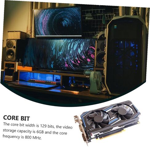 بطاقة رسومات الكمبيوتر المكتبي BESPORTBLE Gtx550ti 6gb Gddr5 192 بت بطاقة فيديو Pci Express للألعاب وتطبيقات الوسائط المتعددة in Kuwait