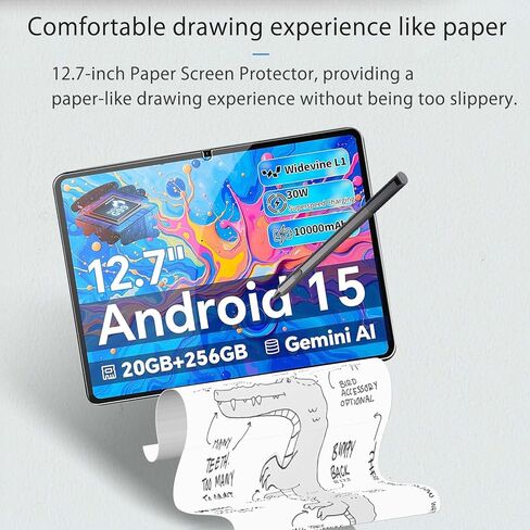 واقي شاشة لجهاز TECLAST ArtPadPro Tablet مقاس 12.7 بوصة، فيلم ورقي، نفاذية عالية للضوء، خدش، واقي شاشة ورقي لجهاز TECLAST Art Pad Pro [عبوتين] in Kuwait