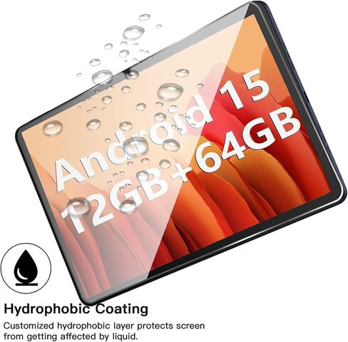 واقي شاشة مقاس 10.1 بوصة لجهاز ‎ECOPAD THTH-K12C مقاس 10.1 بوصة يعمل بنظام Android 13، فائق الوضوح/صديق للحافظة/حساس باللمس/خالي من الفقاعات/زجاج مقسى مضاد للخدش in Kuwait