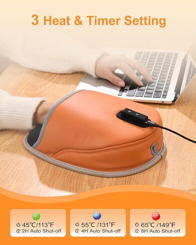 لوحة ماوس لتدفئة اليد، 3 درجات حرارة ومؤقت، لوحة ماوس لتدفئة اليد مع تصميم مريح لدعم المعصم، ملحقات عالمية لتدفئة المكتب لمكتب الكمبيوتر in Kuwait