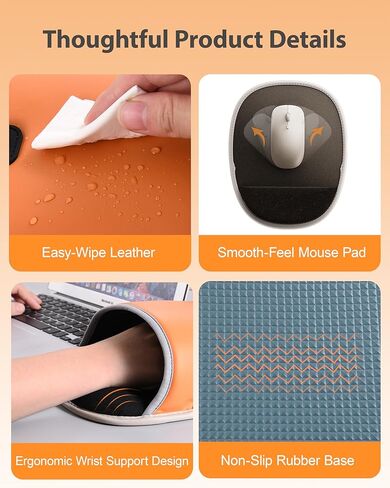 لوحة ماوس لتدفئة اليد، 3 درجات حرارة ومؤقت، لوحة ماوس لتدفئة اليد مع تصميم مريح لدعم المعصم، ملحقات عالمية لتدفئة المكتب لمكتب الكمبيوتر in Kuwait