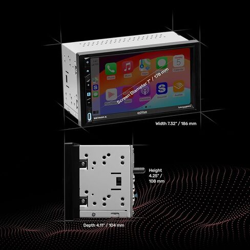 BOSS Audio Systems Elite Series BE7ACP.XC Car Stereo - CarPlay, Android Auto, SiriusXM, 7 Inch Touchscreen, Bluetooth, No CD DVD Player, Backup Camera in Saudi Arabia