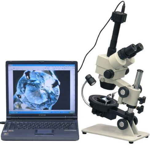 AmScope 3.5X-90X Jewel Gem Stereo Zoom Microscope + 1.3MP Camera in Saudi Arabia