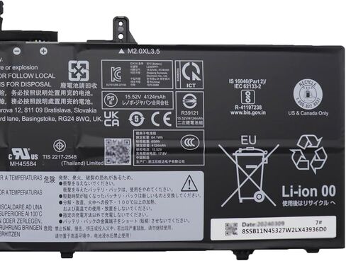 بطارية الكمبيوتر المحمول L22D4PF1 65Wh 4189mAh 15.52V متوافقة مع Lenovo Yoga Slim 6-14IAP8 6-14IRP8 6-14APU8 6-14IRH8 7-14IMH9 / Slim 7-14IRP8 7-14IMH9 Series L22M4PF1 L22C4PF1 in Saudi Arabia