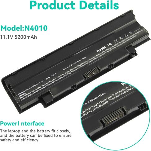 بطارية كمبيوتر محمول J1KND من Fancy Buy لأجهزة Dell N5050 N5010 N5030 N5040 N7010 N7110 N4010 N4110 M5030 M5010 M5110، Vostro 3450 3550 3750 3550N in Kuwait