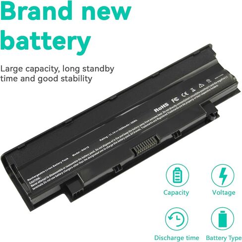 بطارية كمبيوتر محمول J1KND من Fancy Buy لأجهزة Dell N5050 N5010 N5030 N5040 N7010 N7110 N4010 N4110 M5030 M5010 M5110، Vostro 3450 3550 3750 3550N in Kuwait