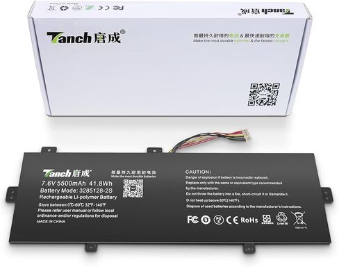 Tanch 5080270P NV-3285128-2S بطارية الكمبيوتر المحمول لـ Primux Ioxbook 1406F Ultra UMM23013U PT140611200264 7.6V 5500mAh 41.8WW in Kuwait