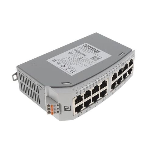 Phoenix Contact، FL Switch 1116N، محول إيثرنت ضيق - 16 منفذ RJ45 مع 10/100/1000 ميجابت في الثانية على جميع المنافذ - مدخل 9 إلى 32VDC - IP30 - حامل السكك الحديدية DIN. (1 عنصر/عناصر) in Saudi Arabia