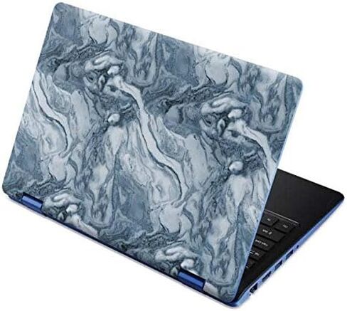 ملصق Skinit للكمبيوتر المحمول متوافق مع Aspire R11 11.6in - تصميم رخام أزرق محيطي مصمم في الأصل in Kuwait