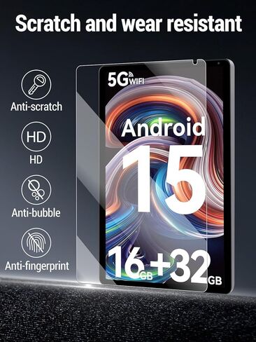 Screen Protector for Evermyth (10 Inch) Android Tablet, 9h Tempered Glass, Drop-Proof, Scratch-Proof, Bubble-Free, 2 Pack. in Saudi Arabia