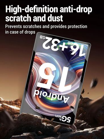 Screen Protector for Evermyth (10 Inch) Android Tablet, 9h Tempered Glass, Drop-Proof, Scratch-Proof, Bubble-Free, 2 Pack. in Saudi Arabia