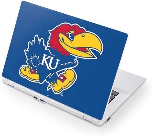 Skinit Decal Laptop Skin Compatible with Chromebook 13.3in (CB5-311P-T9AB) - Officially Licensed College Kansas Jayhawks Mascot Outline Design in Saudi Arabia