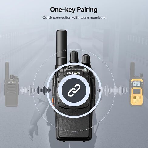 Retevis H-777 Walkie Talkies for Adults Two Way Radios Long Range with Headphones, 16 Channel Handheld 2 Way Radio Rechargeable with Flashlight Li-ion Battery and Type C Cable (40 Pack, Black) in Saudi Arabia