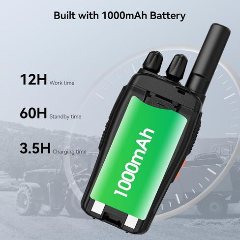 Retevis H-777 Walkie Talkies for Adults Two Way Radios Long Range with Headphones, 16 Channel Handheld 2 Way Radio Rechargeable with Flashlight Li-ion Battery and Type C Cable (40 Pack, Black) in Saudi Arabia