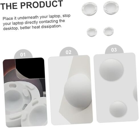 Homoyoyo Laptop Cooling Pad Silicone Feet Anti-Slip Riser for Laptops Adjustable Height Suitable for MacBook and Notebooks in Saudi Arabia