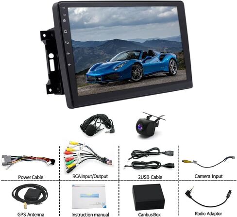 Android 13 Double Din Car Radio Compatible with Dodge Challenger & Avenger 2008-2014, 4G+64G 10" Touch Screen Car Stereo with Wireless Carplay Android Auto GPS WiFi Mic Backup Camera in Saudi Arabia