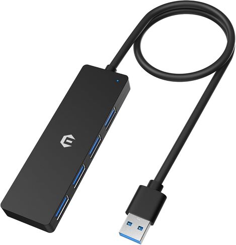 USB 3.0 Hub, 4 Port USB Hub, Rapid 5Gbps Data Transmission, Seamlessly Connect Laptop, Flash Drive, Hard Drive, Console, Printer, Camera, Keyboard, and Mouse in Saudi Arabia