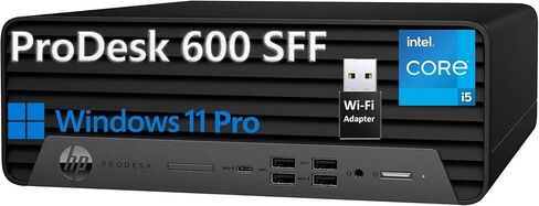 كمبيوتر سطح المكتب HP PC ProDesk 600 G6 SFF للمنزل والأعمال، Intel 6-Core i5-10400، ذاكرة وصول عشوائي DDR4 سعة 16 جيجابايت، 256 جيجابايت PCIe SSD، محول WiFi، RJ-45، 2DP، نوع C، لوحة مفاتيح وماوس، Windows 11 Pro (متجدد) in Kuwait