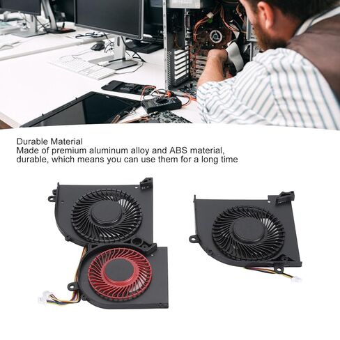 New CPU + GPU Cooling Fan Replacement for GS65, GS65VR P65 MS 16Q4 MS 16Q5 Cooling Fan, Low Noise Efficient Cooling 4 Pin Cooling Fan for (CPU and GPU), Wisoqu9u1xv8y7sm-12 in Saudi Arabia