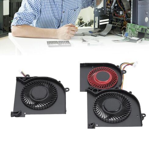New CPU + GPU Cooling Fan Replacement for GS65, GS65VR P65 MS 16Q4 MS 16Q5 Cooling Fan, Low Noise Efficient Cooling 4 Pin Cooling Fan for (CPU and GPU), Wisoqu9u1xv8y7sm-12 in Saudi Arabia