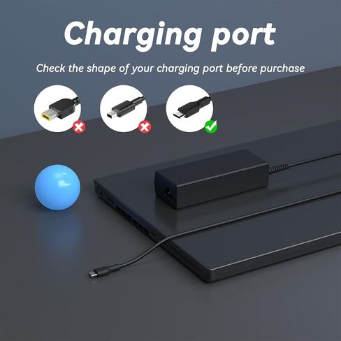 100W USB C Laptop Charger Compatible with HP Ominibook 5 7 X,Firefly G11 Zbook 8 g1i g1a,Lenovo Yoga Slim 7 Pro 14IAP7,IdeaPad 5 Pro 16,Dell Precision Latitude 90W 65W Type C Power Cord in Saudi Arabia