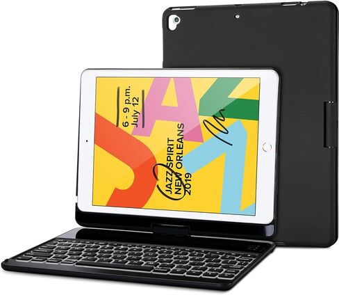 ProCase 360° Rotation Keyboard Case Bundle with Soft TPU Cover for iPad 9th/ 8th/ 7th Generation Case 10.2 Inch in Saudi Arabia
