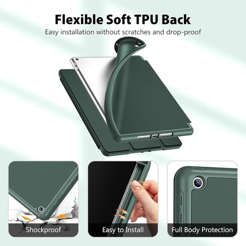 ProCase 360° Rotation Keyboard Case Bundle with Soft TPU Cover for iPad 9th/ 8th/ 7th Generation Case 10.2 Inch in Saudi Arabia
