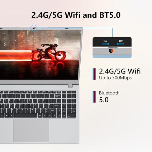 Coolby Laptop Computer, 15.6 inch Laptop with 1080P FHD IPS Display, 16GB RAM/512GB SSD, 6500Y Processor Notebook PC, Support 2.4G/5G Hz WiFi, BT in Saudi Arabia
