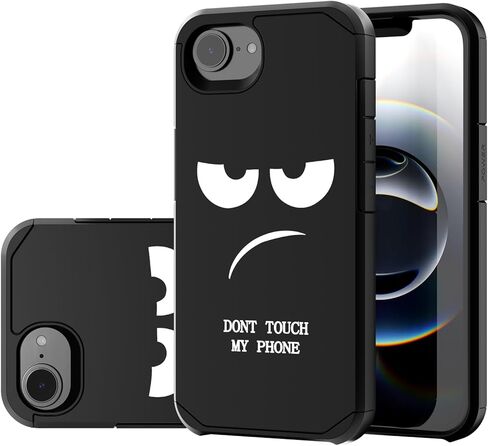 حافظة لهاتف iPhone 16E، لطيفة [لا تلمس هاتفي] غطاء بلاستيكي سيليكون نحيف مقاوم للصدمات بطبقة مزدوجة للأطفال والأولاد والرجال (iPhone 16e 2025 6.1 بوصة) in Kuwait