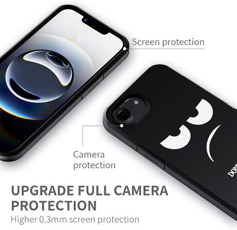 حافظة لهاتف iPhone 16E، لطيفة [لا تلمس هاتفي] غطاء بلاستيكي سيليكون نحيف مقاوم للصدمات بطبقة مزدوجة للأطفال والأولاد والرجال (iPhone 16e 2025 6.1 بوصة) in Kuwait