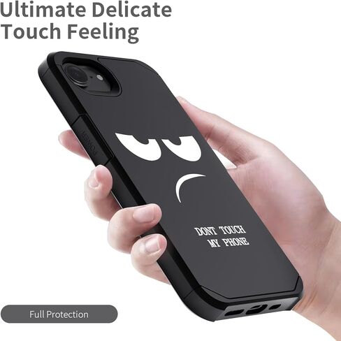 حافظة لهاتف iPhone 16E، لطيفة [لا تلمس هاتفي] غطاء بلاستيكي سيليكون نحيف مقاوم للصدمات بطبقة مزدوجة للأطفال والأولاد والرجال (iPhone 16e 2025 6.1 بوصة) in Kuwait