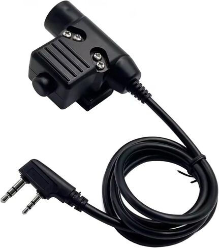 U94 PTT محول عسكري 2 دبوس 7.0 مم قابس ادفع للتحدث لراديو Baofeng ham AR-152 BF-F8HP BF-F9 UV-5R UV-82HP UV-82 UV-5RE UV-6R BF 888S H-777 RT22 كينوود راديو ثنائي الاتجاه in Kuwait