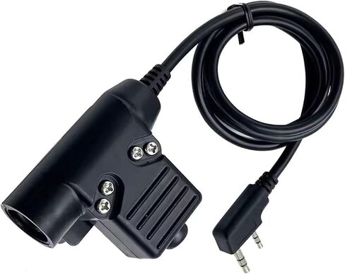 U94 PTT محول عسكري 2 دبوس 7.0 مم قابس ادفع للتحدث لراديو Baofeng ham AR-152 BF-F8HP BF-F9 UV-5R UV-82HP UV-82 UV-5RE UV-6R BF 888S H-777 RT22 كينوود راديو ثنائي الاتجاه in Kuwait