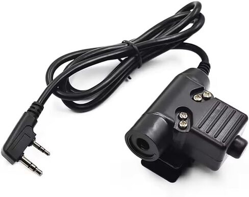 U94 PTT محول عسكري 2 دبوس 7.0 مم قابس ادفع للتحدث لراديو Baofeng ham AR-152 BF-F8HP BF-F9 UV-5R UV-82HP UV-82 UV-5RE UV-6R BF 888S H-777 RT22 كينوود راديو ثنائي الاتجاه in Kuwait