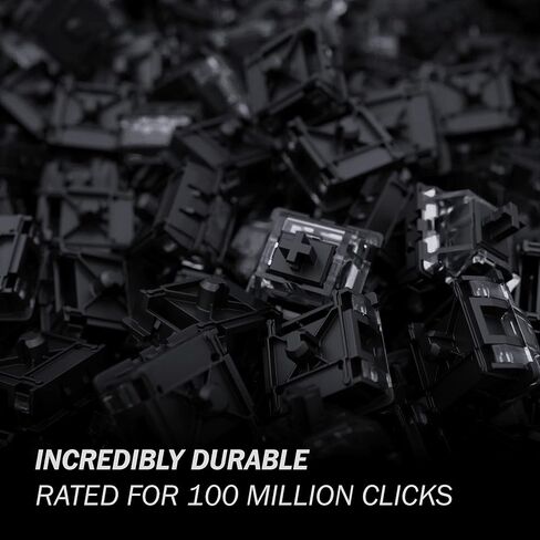 Gateron KS-15 RGB Optical Mechanical MX Type Key Switch - Clear top (65 Pcs, Black) in Saudi Arabia