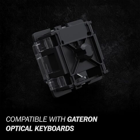 Gateron KS-15 RGB Optical Mechanical MX Type Key Switch - Clear top (65 Pcs, Black) in Saudi Arabia