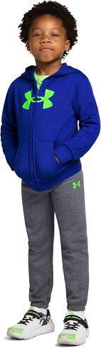 طقم صوف للأولاد من Under Armour مكون من 3 قطع، سويت شيرت بغطاء للرأس بسحاب كامل، بنطال رياضي، وتي شيرت بأكمام قصيرة، Royal Rival، 0/3M in Saudi Arabia