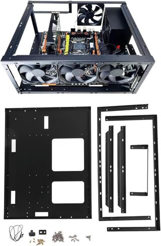 حقيبة كمبيوتر للألعاب DIY، حامل هيكل مفتوح للوحات الأم ATX EATX MATX ITX، رف كمبيوتر قابل للتكديس للوحة الأم X79 X99 in Kuwait