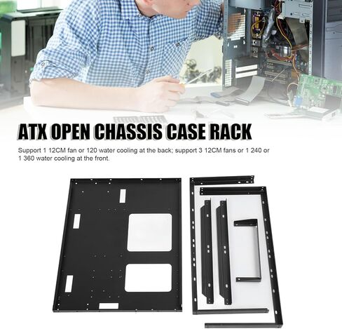 حقيبة كمبيوتر للألعاب DIY، حامل هيكل مفتوح للوحات الأم ATX EATX MATX ITX، رف كمبيوتر قابل للتكديس للوحة الأم X79 X99 in Kuwait
