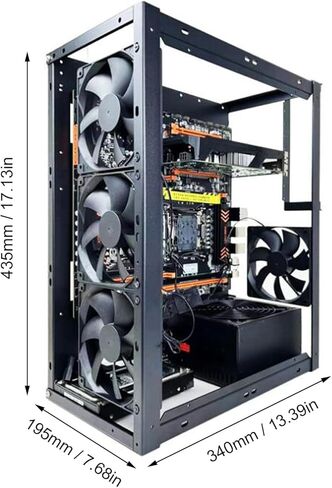 حقيبة كمبيوتر للألعاب DIY، حامل هيكل مفتوح للوحات الأم ATX EATX MATX ITX، رف كمبيوتر قابل للتكديس للوحة الأم X79 X99 in Kuwait
