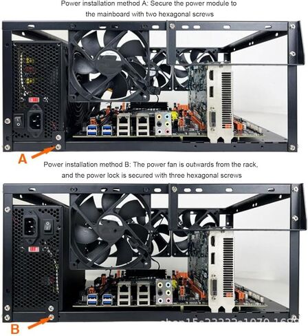 حقيبة كمبيوتر للألعاب DIY، حامل هيكل مفتوح للوحات الأم ATX EATX MATX ITX، رف كمبيوتر قابل للتكديس للوحة الأم X79 X99 in Kuwait